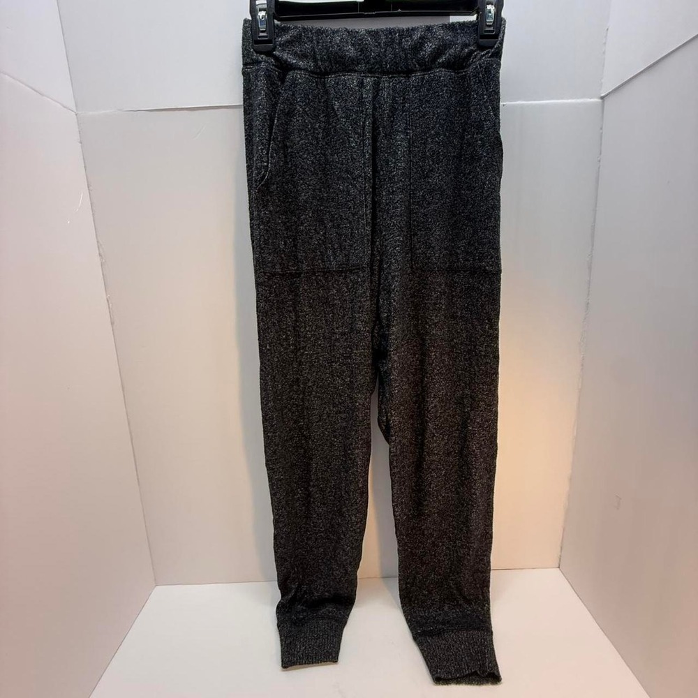 Aerie Womens Grey Marl Knit Jogger Sweatpants Elastic Waist Pockets Size S